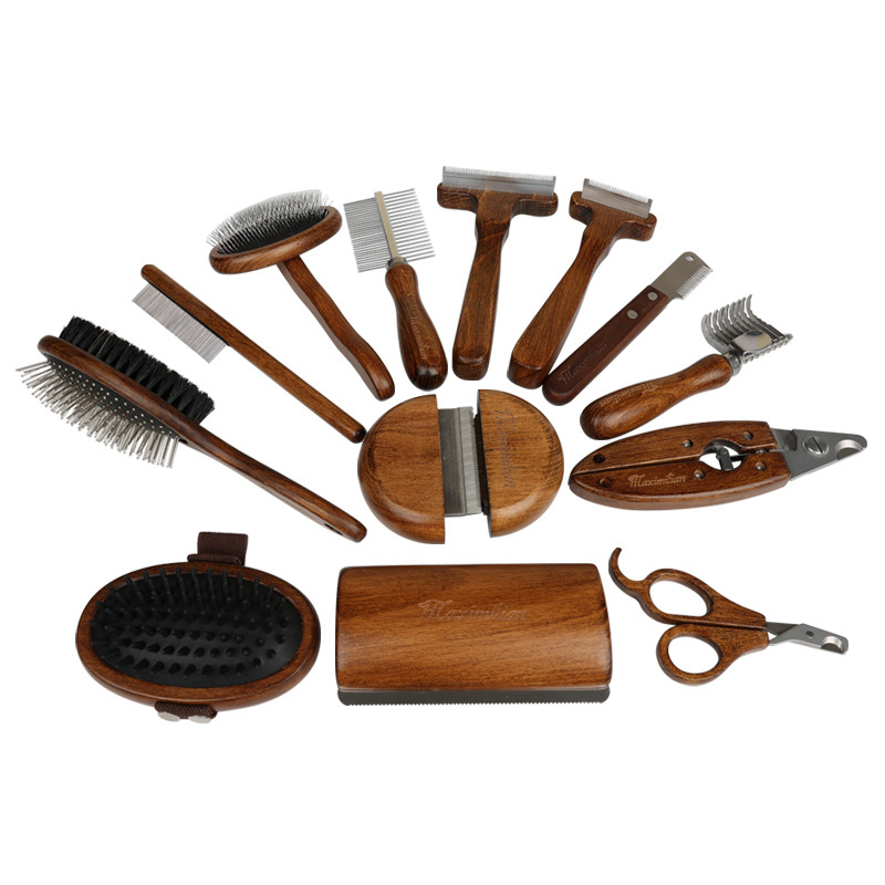 Pet X Supplies & Tack - Pet Dog Comb Antique Solid Wood