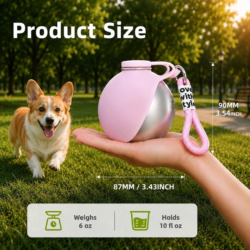 Dog Water Bottle Stainless Ste - Pet Supplies Nz recension och pris