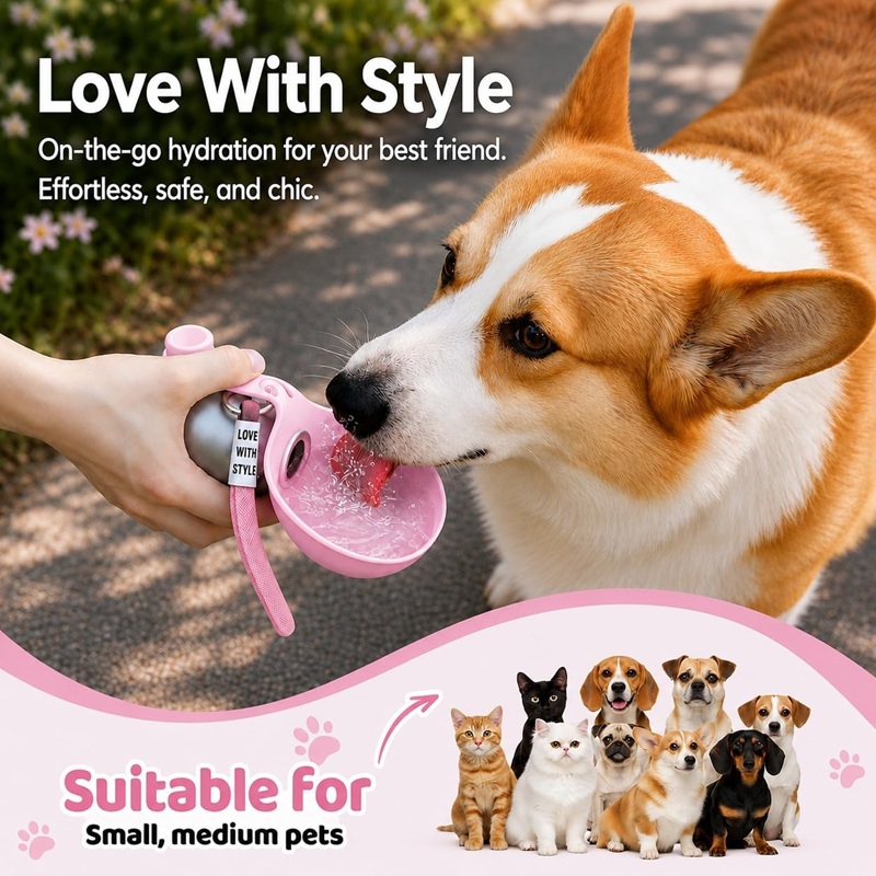 Dog Water Bottle Stainless Ste - Pet Supplies Nz recension och pris